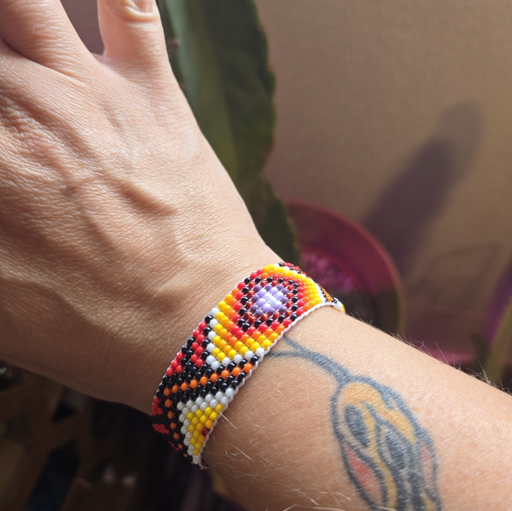 Yawanawa Bracelet Four Visions Beaded Artisan Handmade